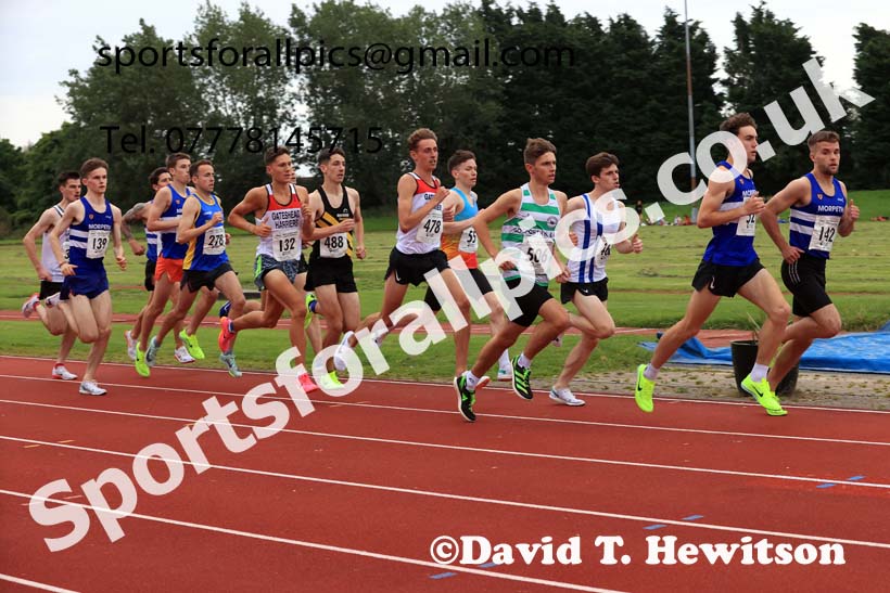 The 1500 metres, Wednesday, july 24th, 2024 NEGP 5, Monkton Stadium.  Photo: David T. Hewitson/Sports for All Pics